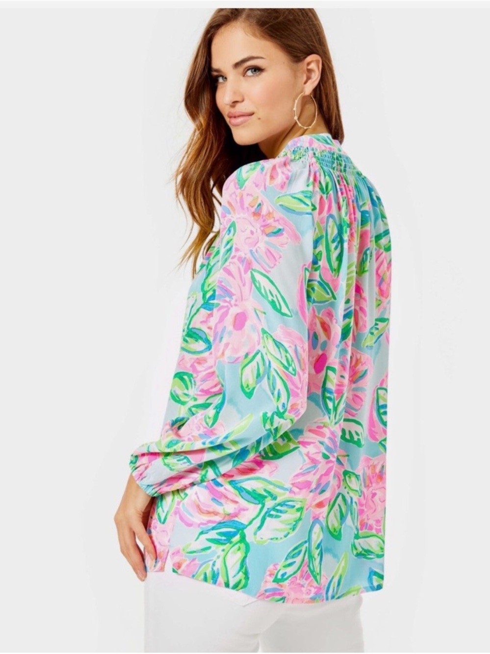 Lilly Pulitzer Elsa top totally blossom NWT